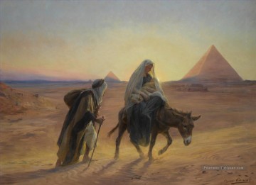 Christianisme et Jésus œuvres - Vol en Egypte Eugene Girardet Christian